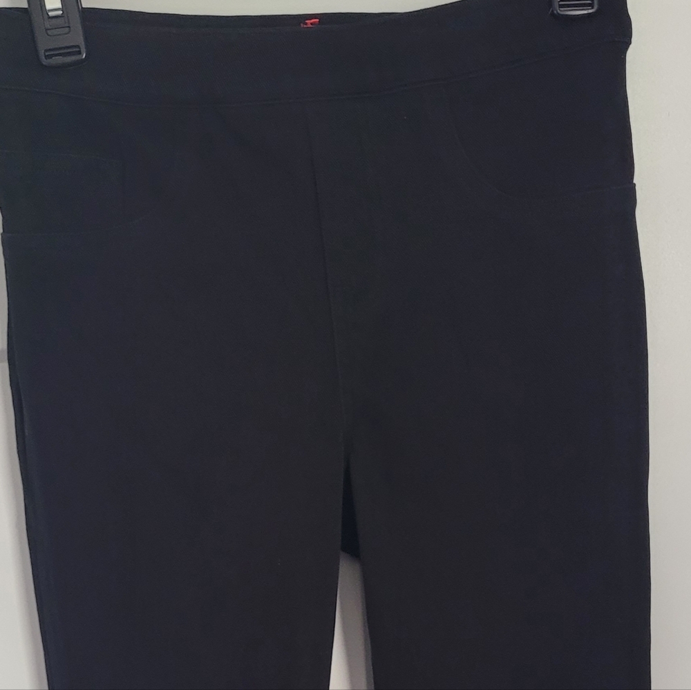 SPANX ANKLE SKINNY Clean BLACK pull-on Jeans Jeggings-Size SMALL